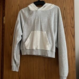 Aerie cropped color block hoodie